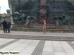 Celine - Amazing Hot Blonde Naked In Public Thumb