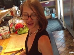 Fucked in the Kitchen and Swallowing Cum! Thumb