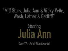Milf Stars, Julia Ann & Vicky Vette, Wash, Lather & GetOff! Thumb