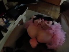 Daddy makes sissy cum before she serves him. Thumb