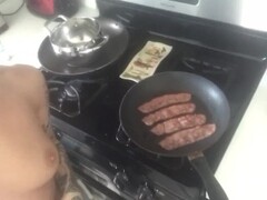 Pornstar Cooking Bacon Naked Thumb