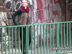 Crazy Czech girls are peeing in the middle of the city and get caught Thumb