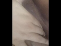 Fingering my freshly shaved pussy with warming oil Thumb