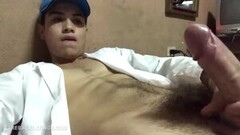 Fit Young Latino Dantty Beating Off Thumb
