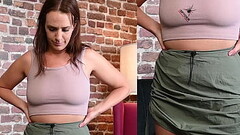 Alisha Adams Tries on a few different outfits for us and gets boobs taped Thumb