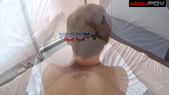 Danny Swallows Black Cock In The Sheets Thumb