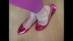 pink ballet flats, tattoos and anklet - shoeplay by Isabelle-Sandrine Thumb
