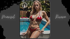 AI-Generated: &quot_Sun-Kissed Beauty&quot_ Stunning Red Bikini Photoshoot by the Pool (Part 3) | Wa Thumb
