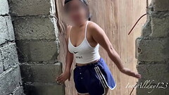 Horny neighbors fucking while husband busy on work. Thumb