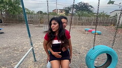 And if they discover us? , fun sex in a public park with my fucking whore girlfriend and a horny str Thumb