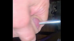 Stroking my cock Thumb