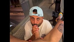 Big Arab dick blowjob on the balcony Thumb