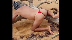 Ladysilva latina crossdress bunda gostosa na praia Thumb